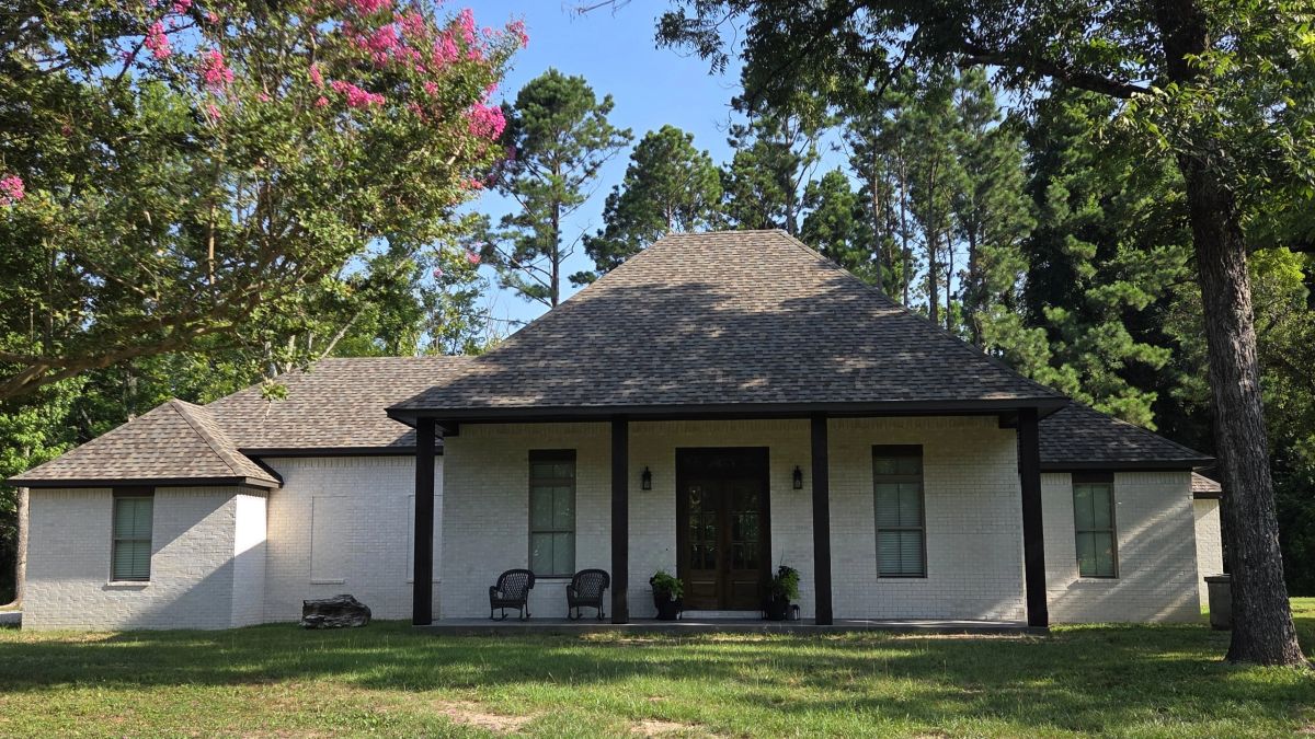 Custom home with a deep covered front porch