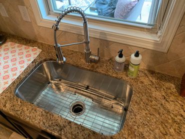 Plumbing services - new kitchen sink installation