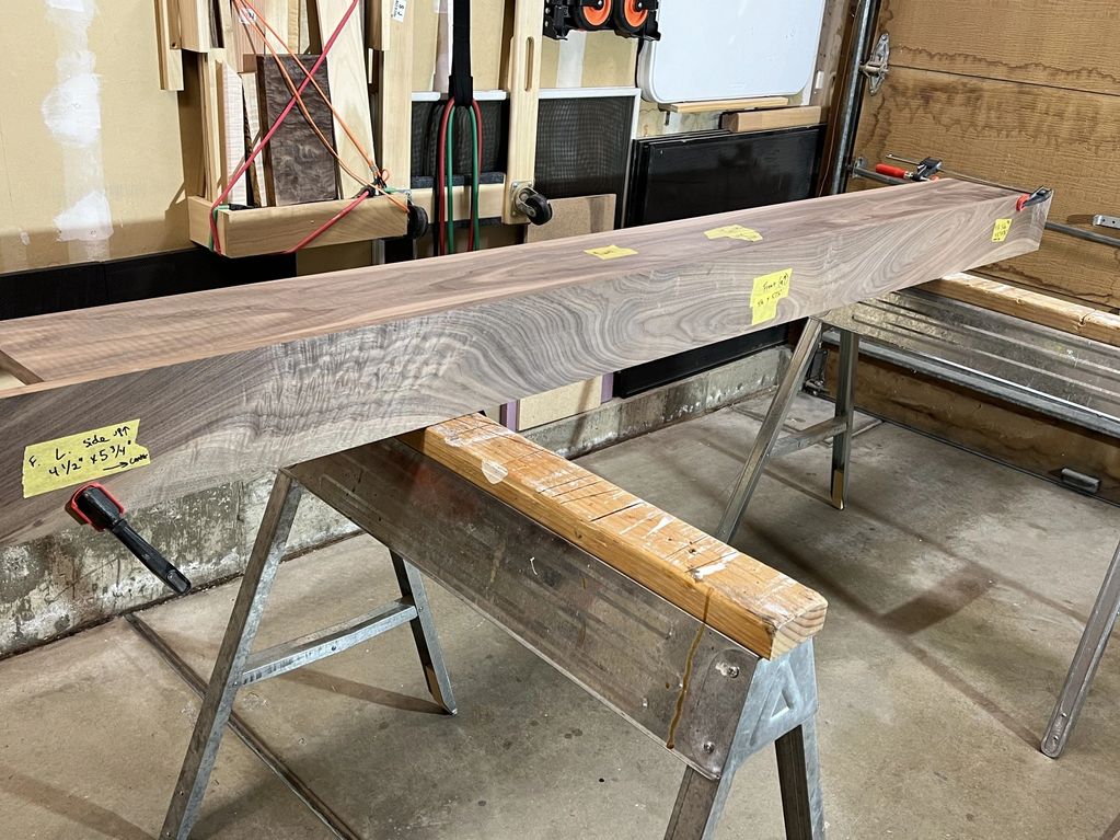 Rough walnut stock