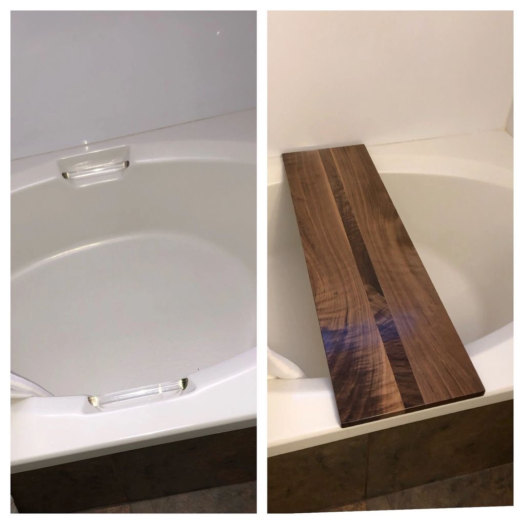 Walnut tub shelf