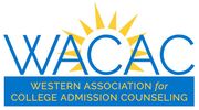 Logo of the Western Association for College Admission Counseling with sun graphic.