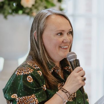 Danielle Macleod, Leadership Coach speaking at an event