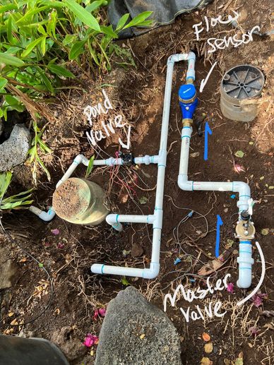 Master vavle flow sensor setup