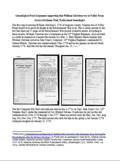 Genealogical Proof