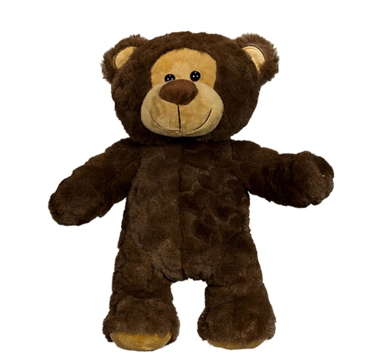 Soft plush brown teddy bear with a smiling face.