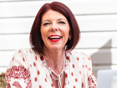 Joanne Pagett smiling