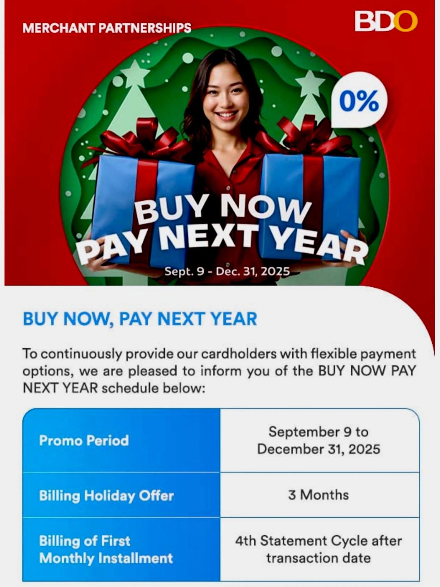 BDO buy now pay next year