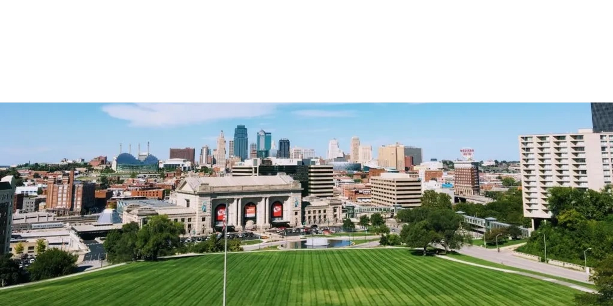 Kansas City skyline day. Service Areas: Missouri and Kansas