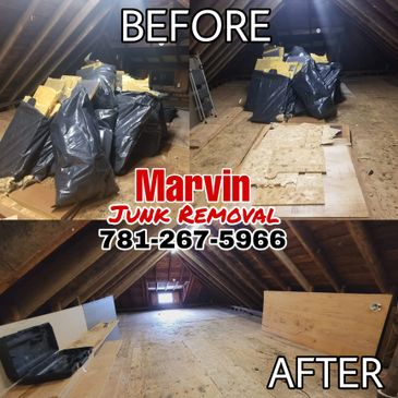 attic cleanout clean outs services trash out bulk items pick up Somerville, MA services near me 