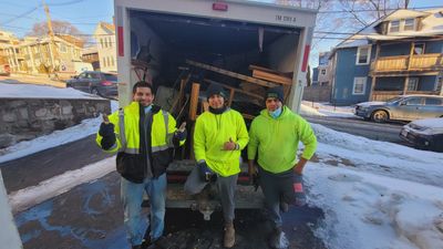 Junk removal service in Revere MA loading furniture and household debris