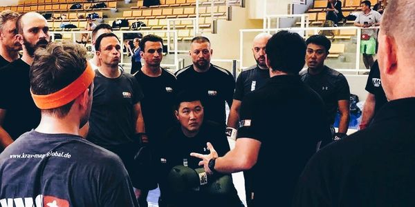 Group of students training Krav Maga in London – Echelon Self-Defence training