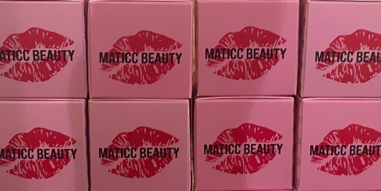 pink boxes with maticc beauty products