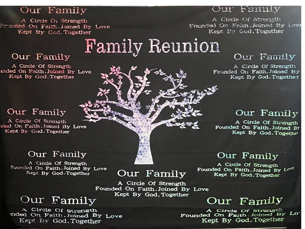 Our Family Reunion Tree represents the roots, growth, and enduring legacy of our family across gener
