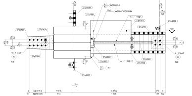 Detailed mechanical engineering drawing with measurements.