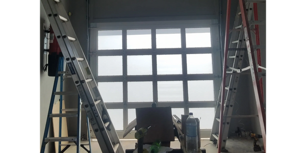 full view garage door with high lift