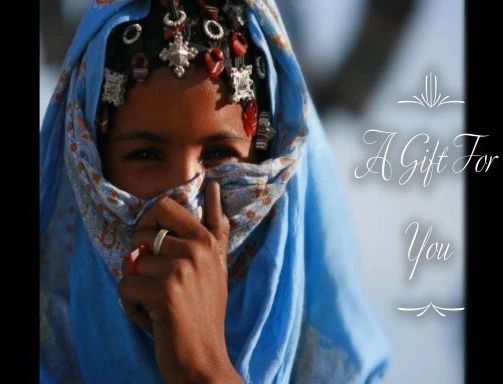 Young Berber Lady With Headscarf and Tribal Jewelry