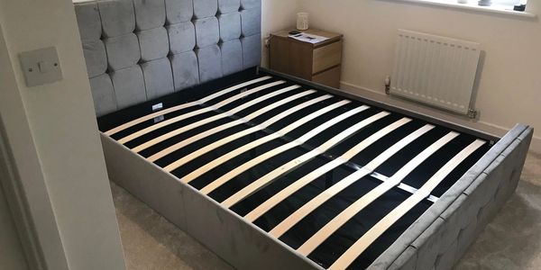assembly of ottoman bed with storage