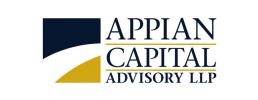 Logo of Appian Capital Advisory LLP with blue and gold design elements.