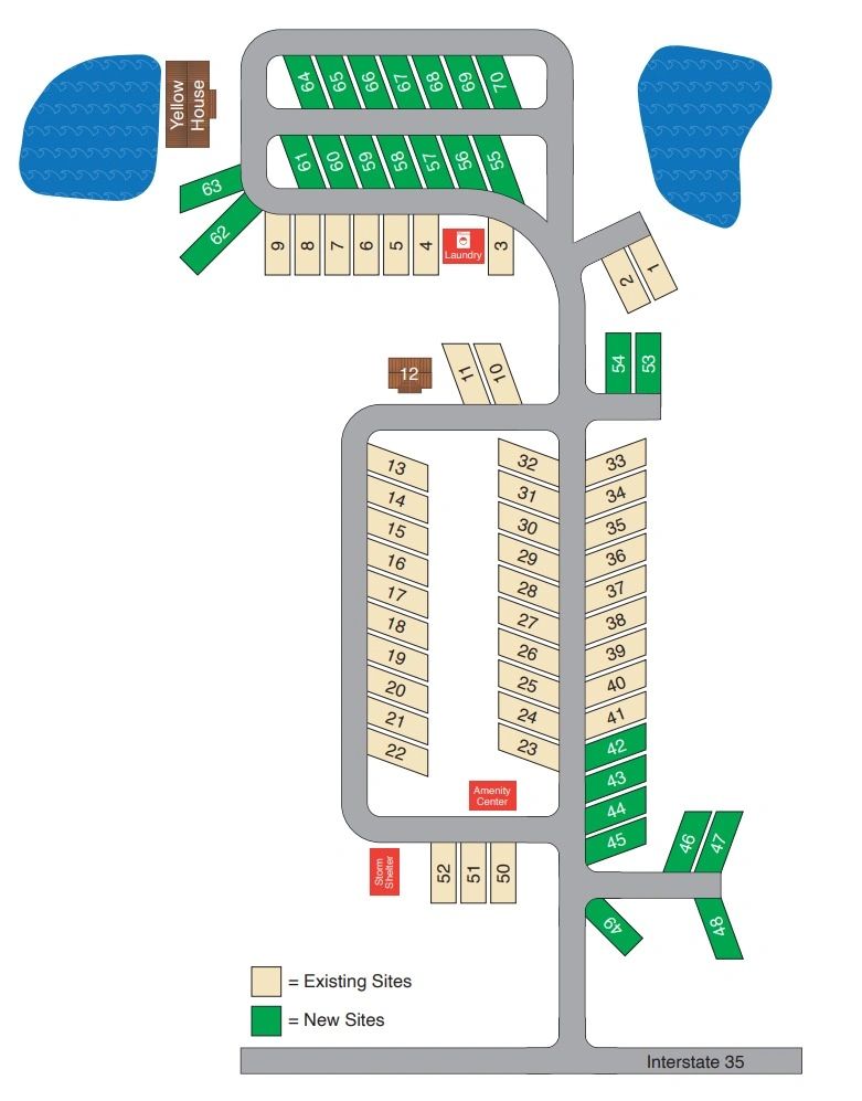 Willow Bend RV Park Site Map