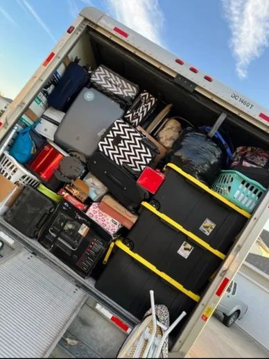 Moving truck professionally packed.