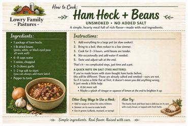 How to cook ham hock and beans with simple ingredients and easy steps.