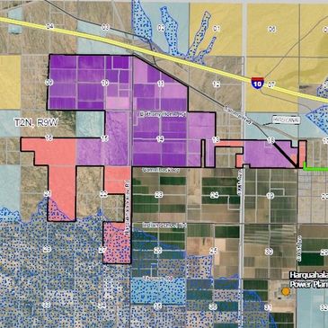 Map showing the project area and requested lands. 