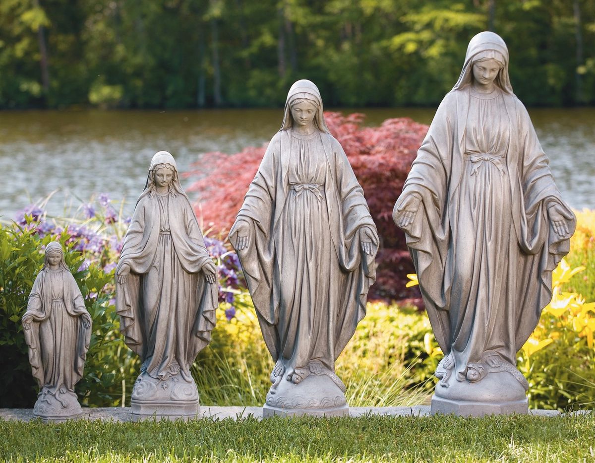 Blessed Mother Virgin Mary Outdoor Garden Statues (4 Sizes)