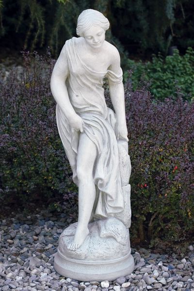 36" Bathing Woman Outdoor Garden Statue