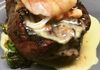 Surf and Turf with Light Tomato Hollandaise over Wilted Greens