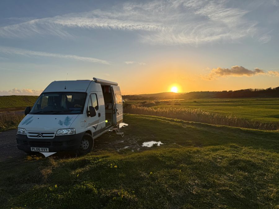 Campervan club members outdoors