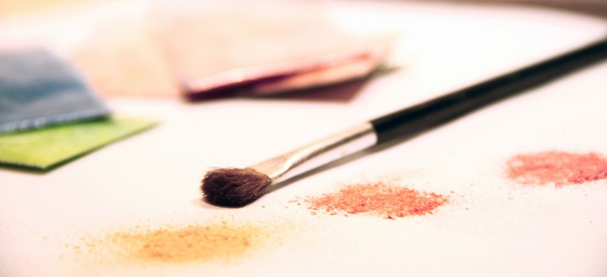 Various colors & brush depict variety of painting techniques which with creativity presents wonders