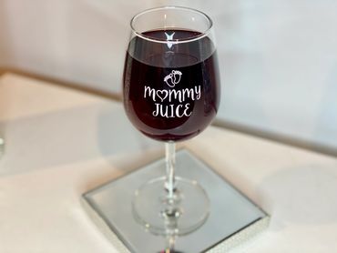 Custom filled wine glass