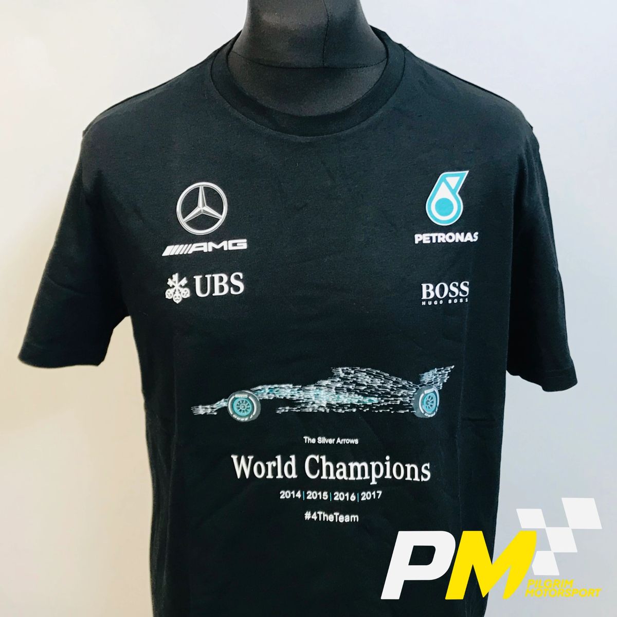 Mercedes AMG Petronas Formula One Team Issue Hugo Boss Victory T-shirt  Brand New