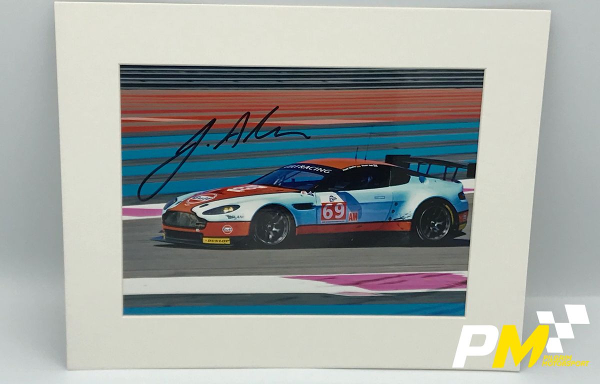 Stuart Hall Signed Aston martin Racing Photo