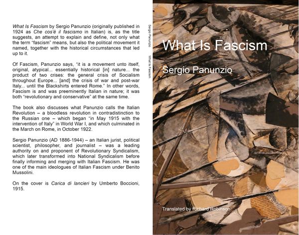 What Is Fascism by Sergio Panunzio