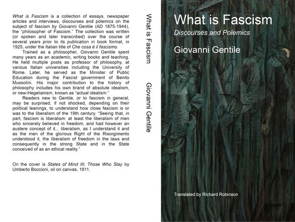 What is Fascism by Giovanni Gentile