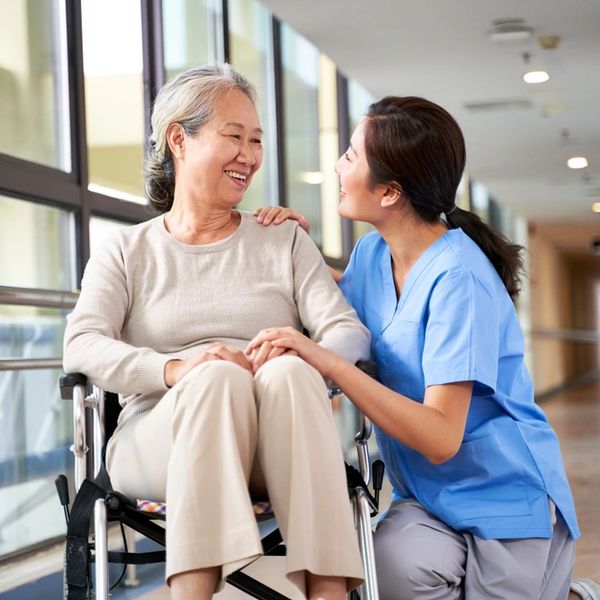 Asian staff/patients care