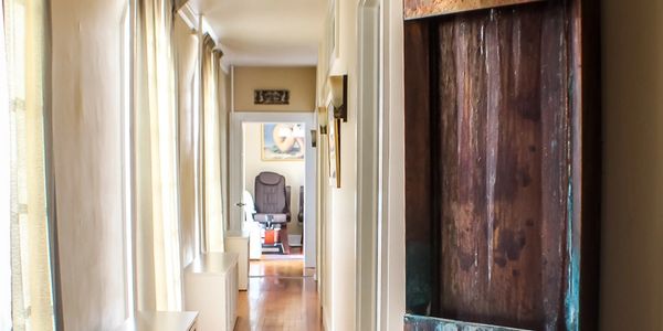 Hallway with water feature