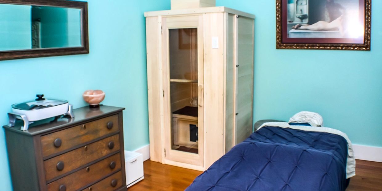 Infrared Sauna in treatment room