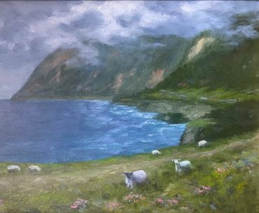 This is a painting I did after traveling “Along the Cabot Trail” in Nova Scotia. 