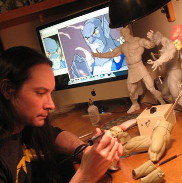 I predominantly work in clay and wax, but I do a fair amount of fabrication in styrene plastic, uret