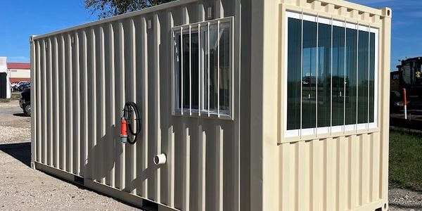 20-foot Scale House Fabricated By DFW Container Sales in Caddo Mills Texas 75135