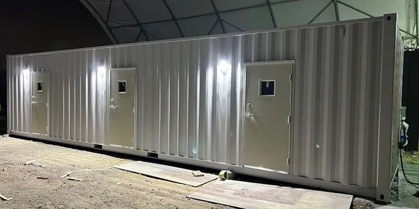 Three Office Shipping Container Fabricated By DFW  Container Sales, Caddo Mills TX 75135