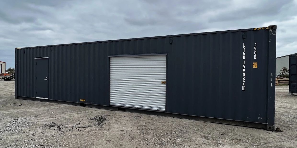40 Shipping Container Workshop Fabricated By DFW Container Sales, Caddo Mills, TX 75135