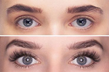 group or curtain application of eyelashes this type of basic service lasts from 7 to 10 days