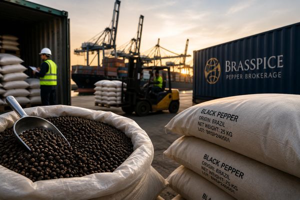 Brazspice spices exporting whole black pepper to the 5 continents