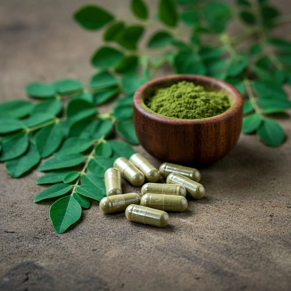 Moringa Leaf and capsules