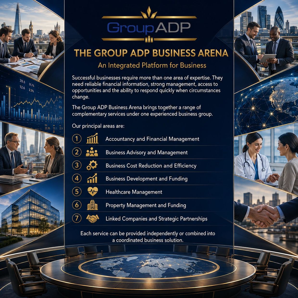 Group ADP Business Arena offers integrated business services.