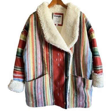 Wrangler + Lainey Wilson Collaboration Wool Faux Sherpa Aztec Coat