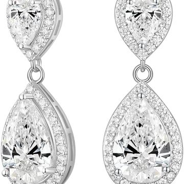 Dangling elegant wedding earrings